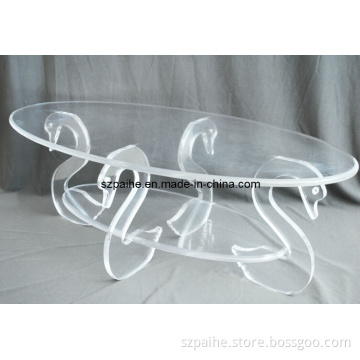 Goose Shape Perspex Glass Coffee Table